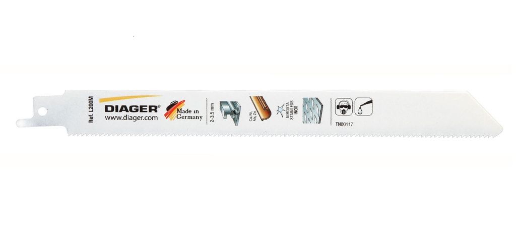 DIAGER - SCIE SABRE POUR ACIER, TOLE, CUIVRE ET INOX