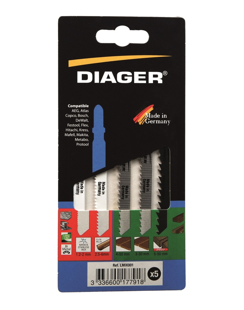 DIAGER - SCIE SAUTEUSE POUR BOIS ET METAL