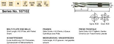 YG-1 - FREES Z=4 KORT WELDON 8%CO