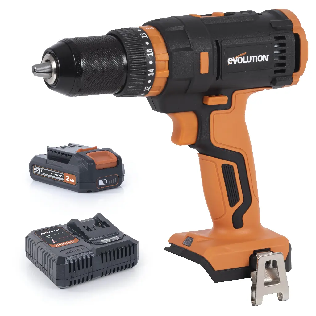 EVOLUTION POWER TOOLS - PERCEUSE 3 FONCTIONS R13CMB + BATTERIE + CHARGEUR RAPIDE