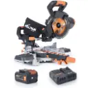 EVOLUTION POWER TOOLS - SCIE A ONGLET COULISS R185SMS + BATT + CHARG.RAPID