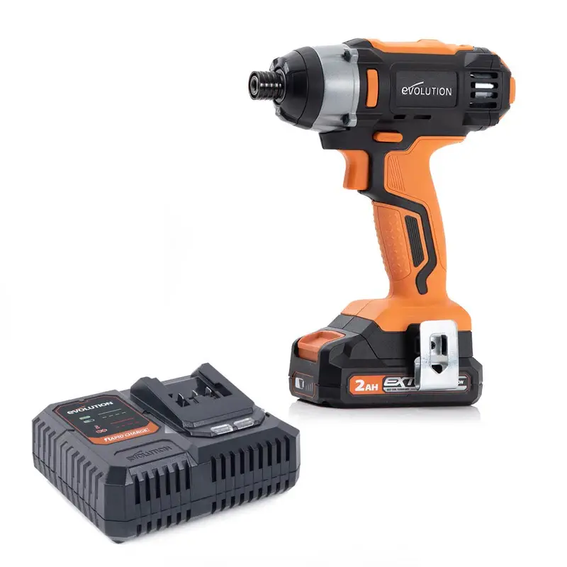 EVOLUTION POWER TOOLS - CLE A CHOC + BATTERIE + CHARG.RAPID