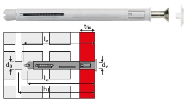 ELEMATIC-ELFIX - ETFP  8X100 NYLON PLUG PA 6 WITH SCREW 