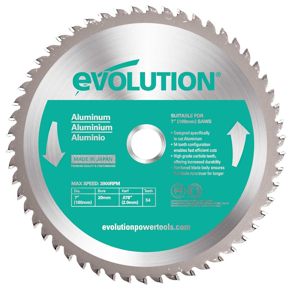 EVOLUTION POWER TOOLS - SAW BLADE ALUMINUM FOR CIRCULAR AND CHOP SAWS