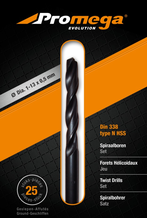 PROMEGA EVOLUTION - SET BLACK GROUNDED DRILLS