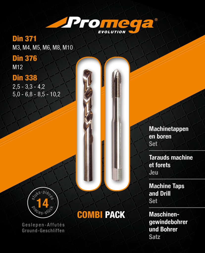 PROMEGA EVOLUTION - SET DRILLS AND MACHINE TAPS