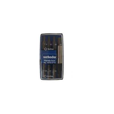 WEKADOR - SET BITS HANDY-BOX BLAUW TORX - C6,3