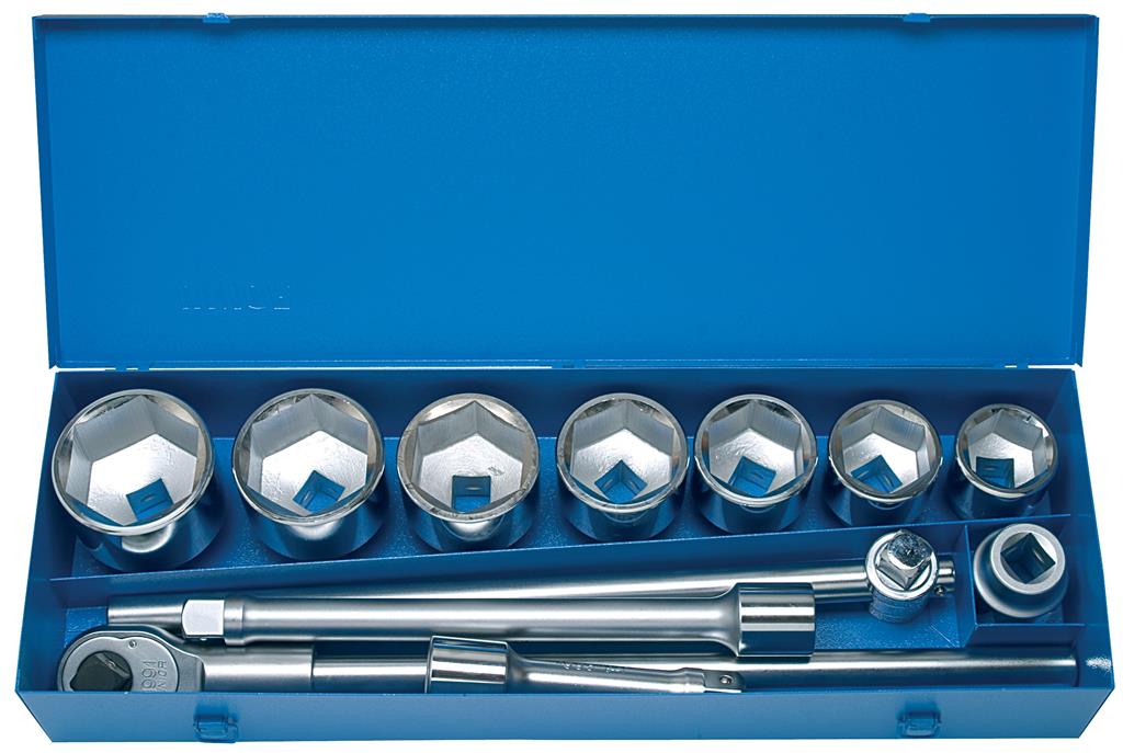 UNIOR - SOCKET SET 1" IN METAL BOX