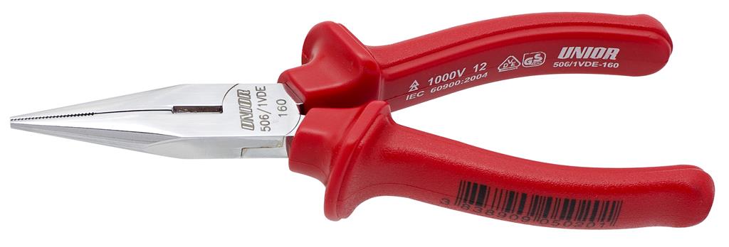 UNIOR - LONG NOSE PLIERS WITH SIDE CUTTER