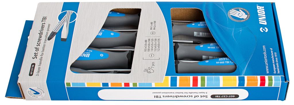UNIOR - SET SCHROEVENDRAAIERS TBI PLAT-PHILIPS