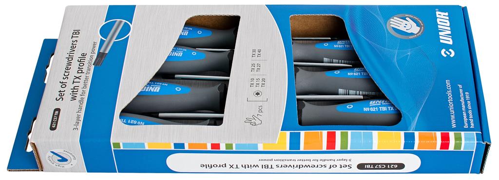UNIOR - SCREWDRIVER SET TBI WITH TX PROFILE