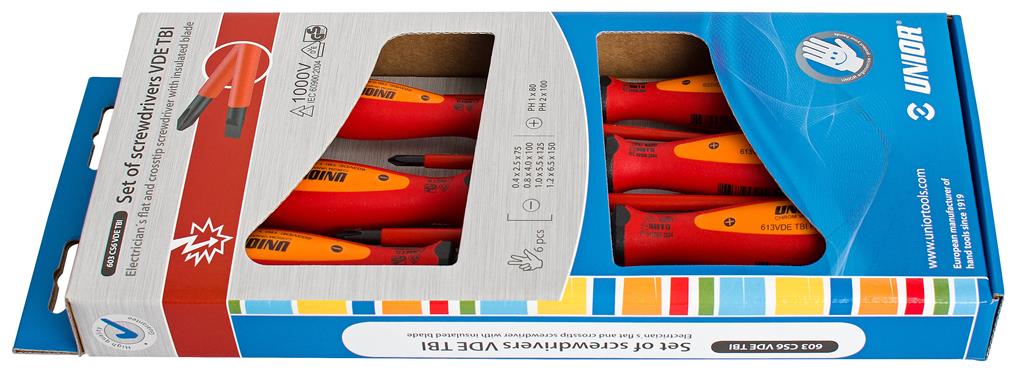 UNIOR - SET SCHROEVENDRAAIERS VDE PLAT-PHILIPS