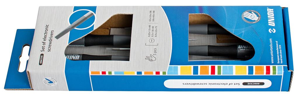 UNIOR - SET OF ELECTRONIC SCREWDRIVERS IN CARTON BOX