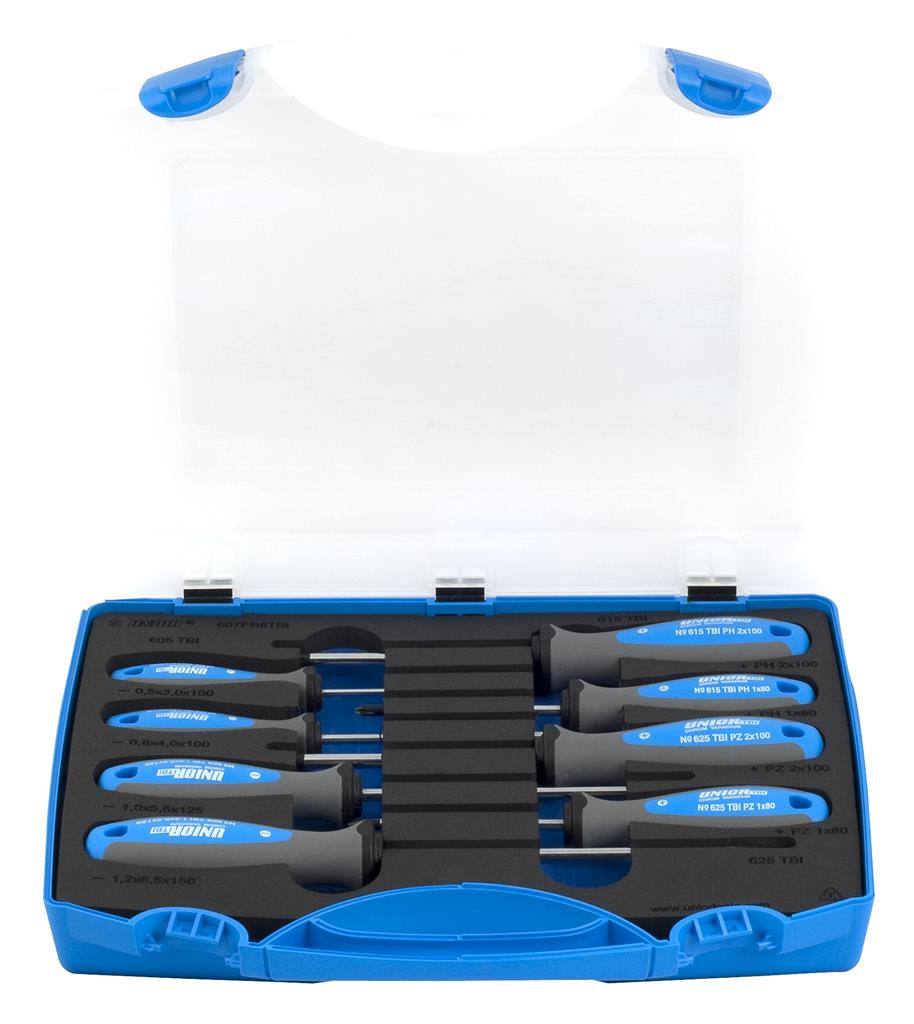 UNIOR - SET SCHROEVENDRAAIERS TBI PLAT-PHILIPS-POZIDRIVE