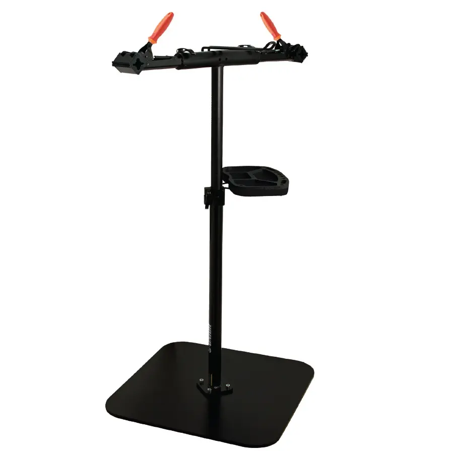 UNIOR BIKE - STAND DE REPARATION À DOUBLE PINCE AVEC PLAQUE