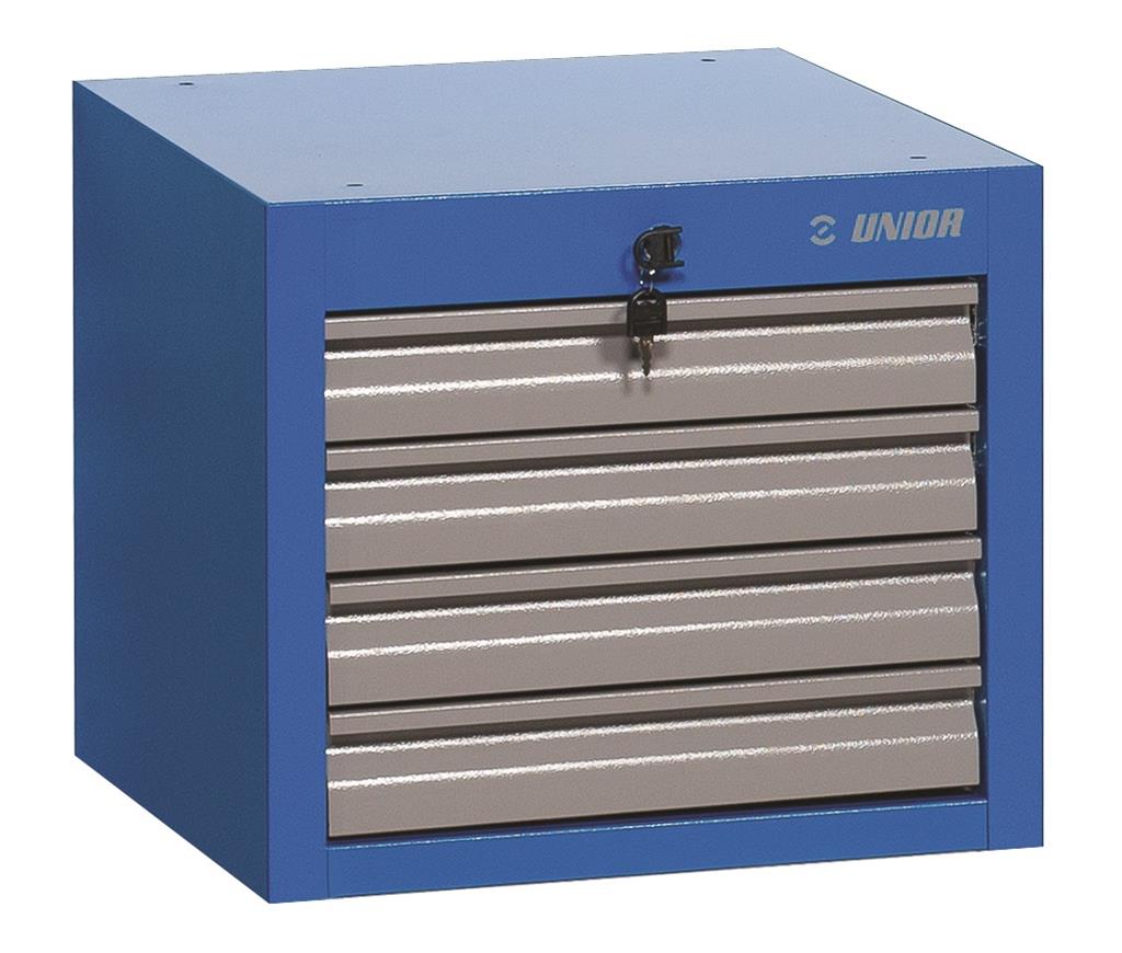 UNIOR - NARROW DRAWER CABINET MOUNTED UNDER BENCH TOP - 4 DRAWERS