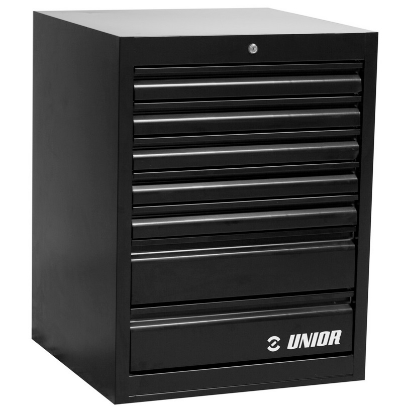 UNIOR - GRANDE ARMOIRE A OUTILS 7 TIROIRS - NOIRE