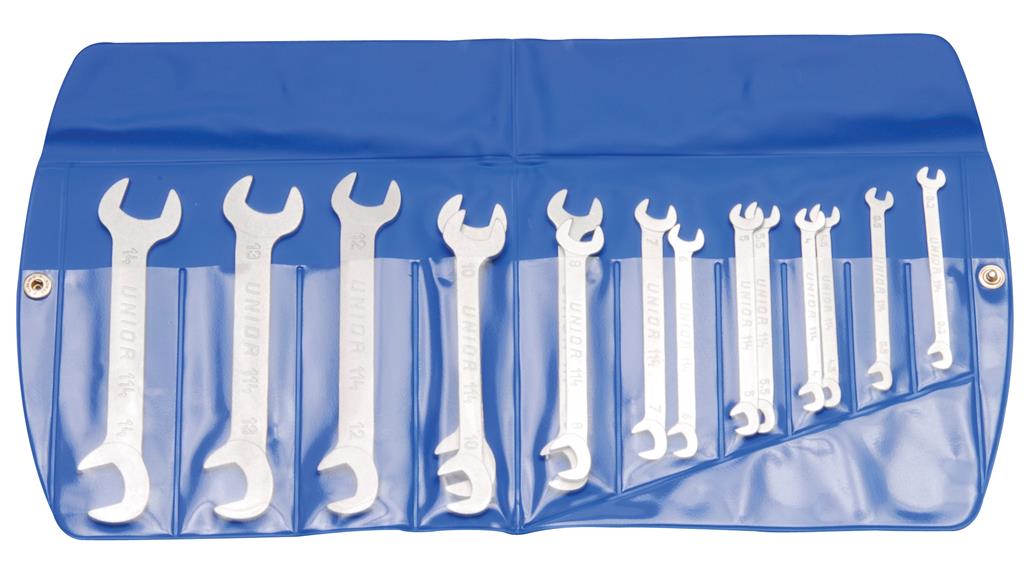 UNIOR - SET OF OPEN END WRENCHES IN PLASTIC WALLET