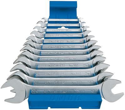 UNIOR - SET OF OPEN END WRENCHES ON METAL STAND