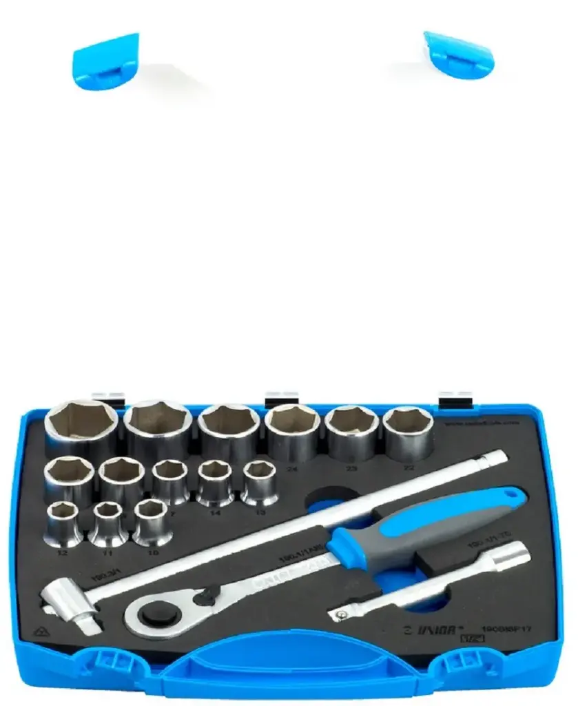 UNIOR - SOCKET SET 1/2" IN PLASTIC BOX