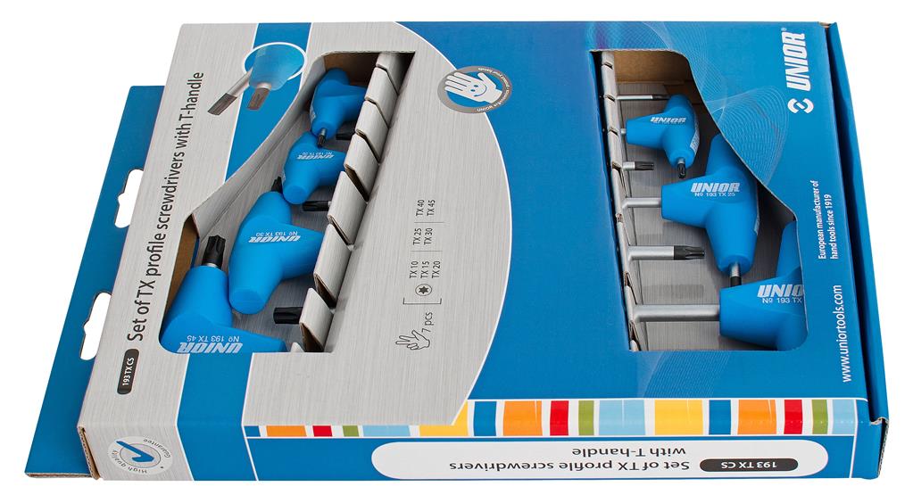 UNIOR - JEU CLE MALE POIGNEE TETE TORX