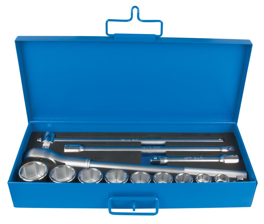 UNIOR - SOCKET SET 3/4" IN METAL BOX