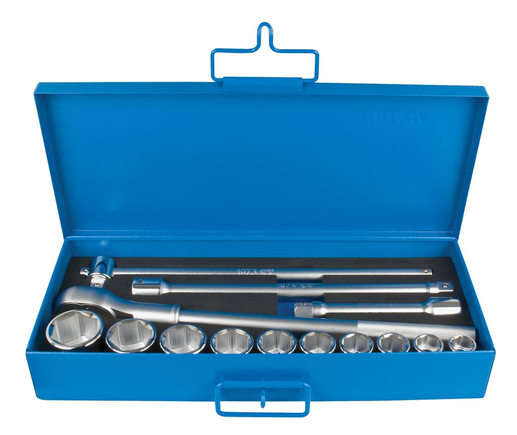 UNIOR - SOCKET SET 3/4" IN METAL BOX