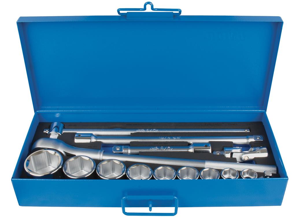UNIOR - SOCKET SET 3/4" IN METAL BOX