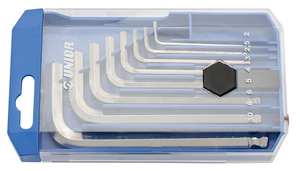 UNIOR - SET OF BALL-END HEX WRENCHES IN FOLDING HOLDER