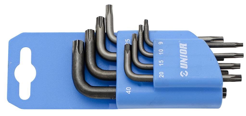 UNIOR - SET OF WRENCHES WITH TX PROFILE IN PLASTIC CLIP