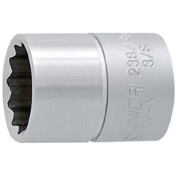 UNIOR - DOP 3/8" - 12-KANT - KORT