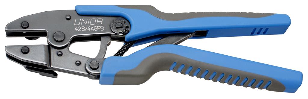 UNIOR - SET OF GRIP CRIMP PLIERS WITH EXCHANGEABLE JAWS IN PLASTIC BOX