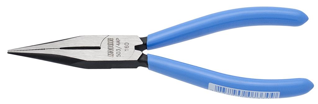 UNIOR - BLUE LONG NOSE PLIERS WITH SIDE CUTTER
