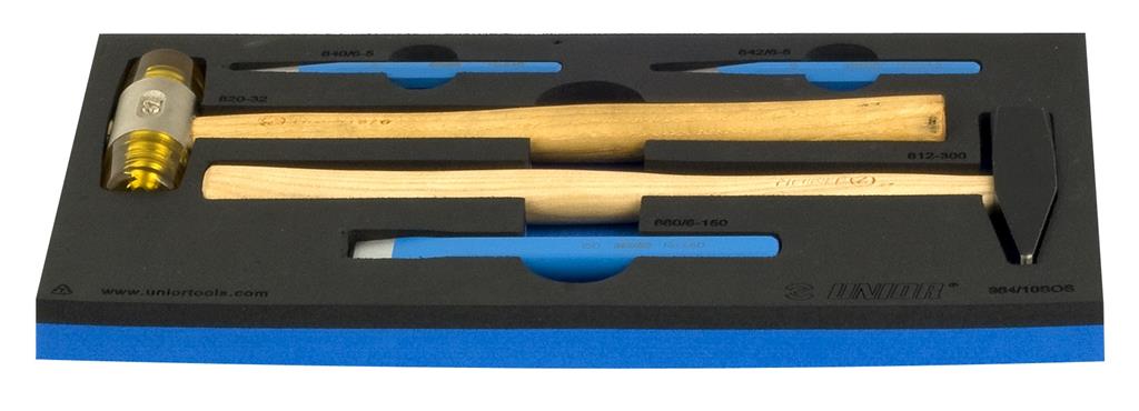 UNIOR - SET OF HAMMERS AND PUNCHES IN SOS TOOL TRAY