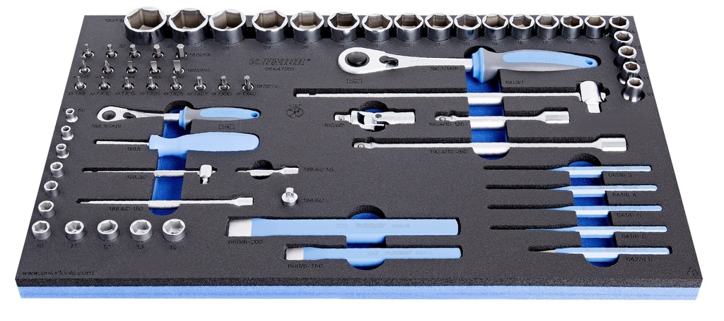 UNIOR - SET OF SOCKET WRENCHES IN SOS TOOL TRAY