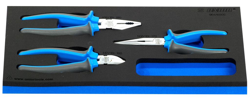 UNIOR - SET OF BI PLIERS IN SOS TOOL TRAY