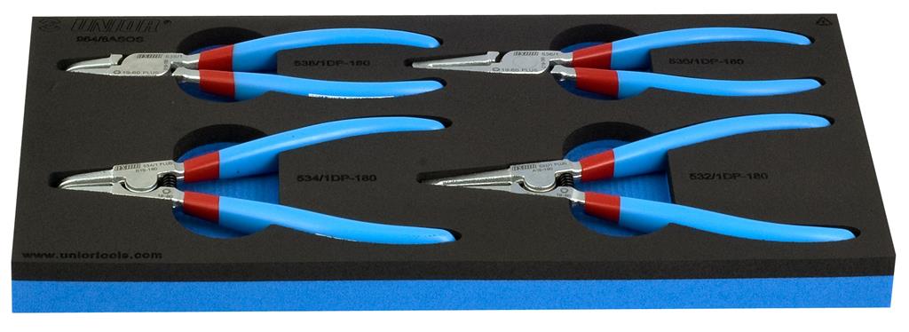 UNIOR - SET OF LOCK RING PLIERS IN SOS TOOL TRAY
