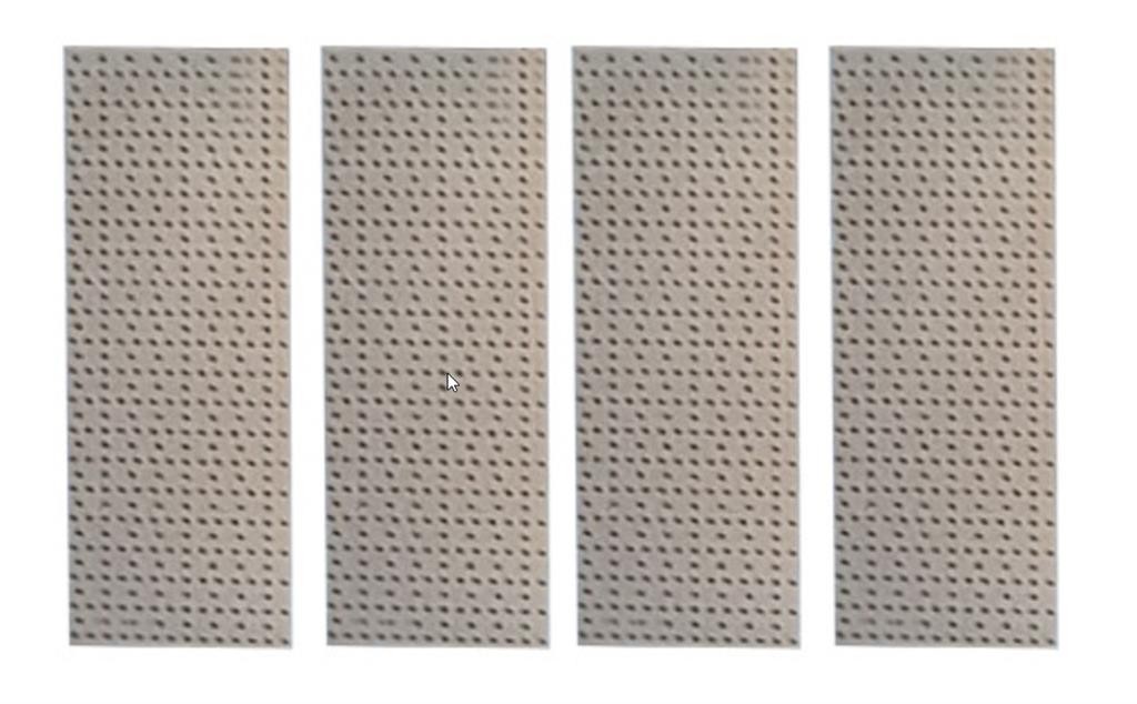 UNIOR - PERFORATED BACK FOR ANGLE MODULAR WORK BENCH, 4 PCS SET