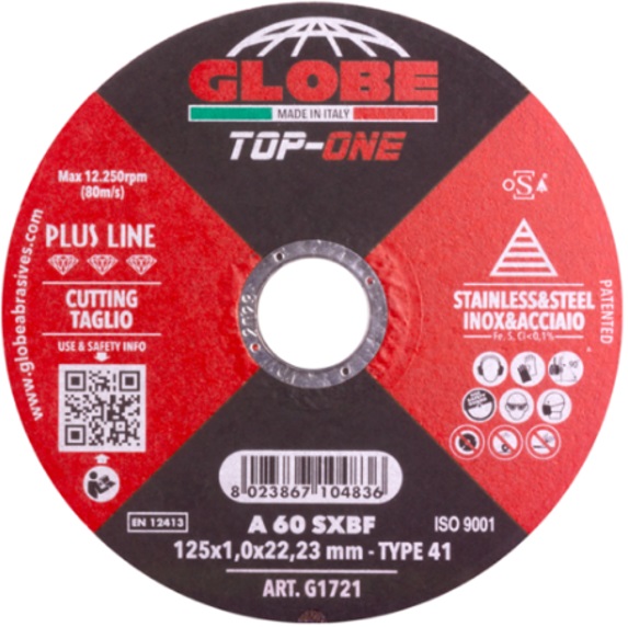 GLOBE - DISQUE A COUPER TOP LINE POUR INOX