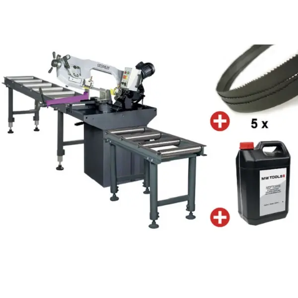 OPTISAW - SCIE A RUBAN + TABLE A ROULEAUX + LAMES