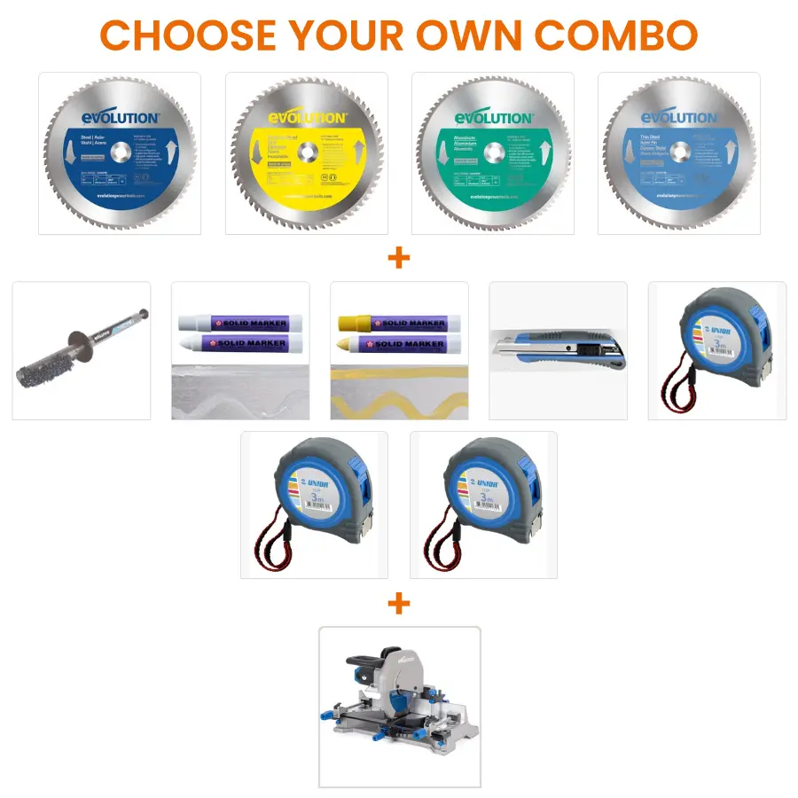 EVOLUTION POWER TOOLS - COMBO S355MCS + ACCESSOIRES