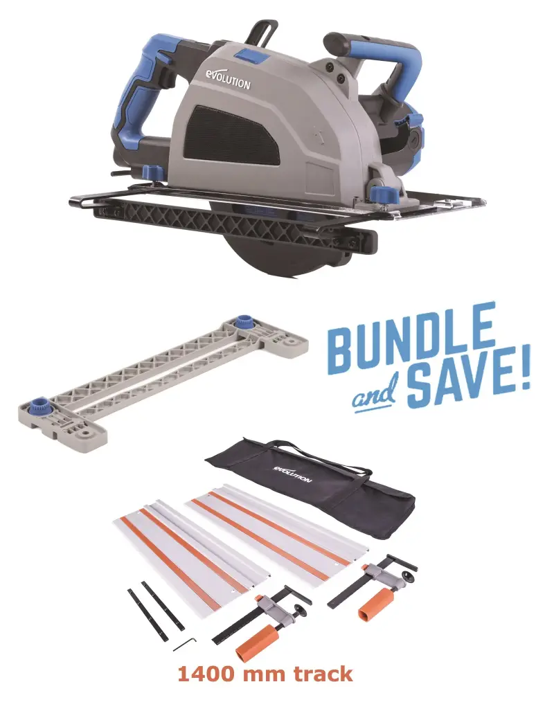 EVOLUTION POWER TOOLS - COMBOPACK S210CCS + TRACK ADAPTOR + ST1400G2