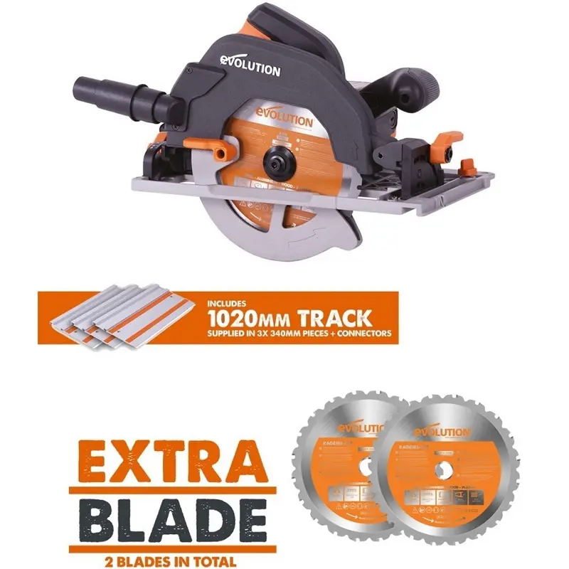 EVOLUTION POWER TOOLS - ENSEMBLE R185CCSX+ ET LAME MULTIFONCTIONNELLE