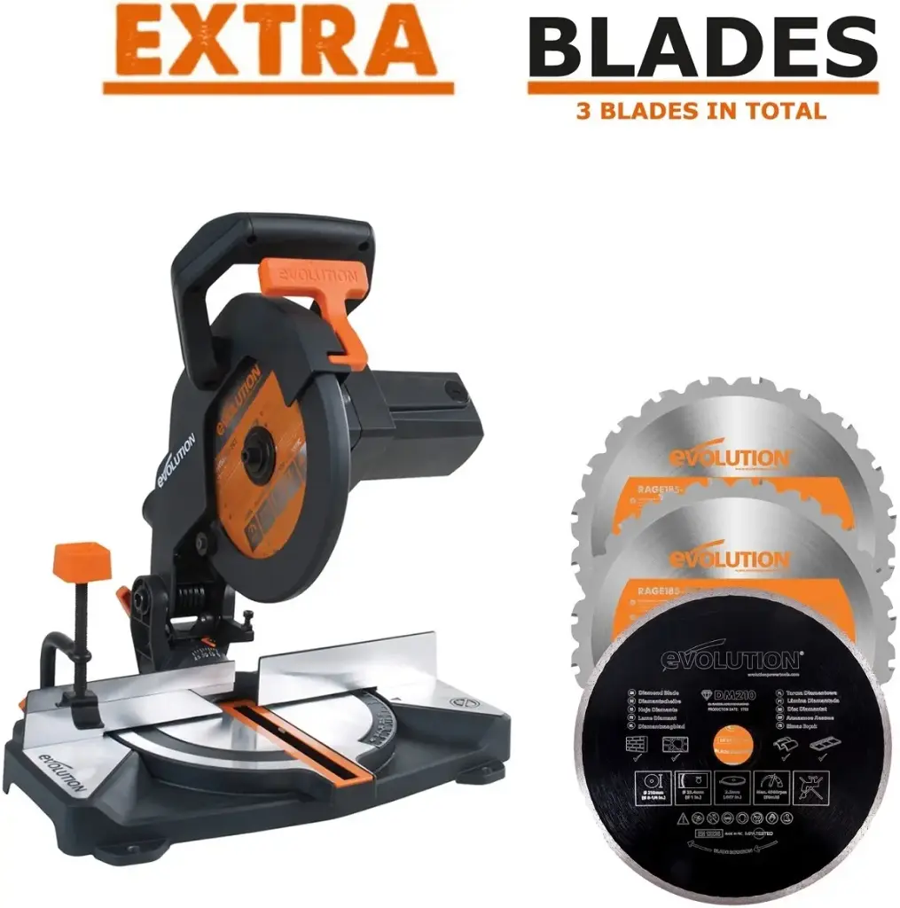 EVOLUTION POWER TOOLS - COMBO PACK R210CMS + MULTI BLADE + DIAMANT