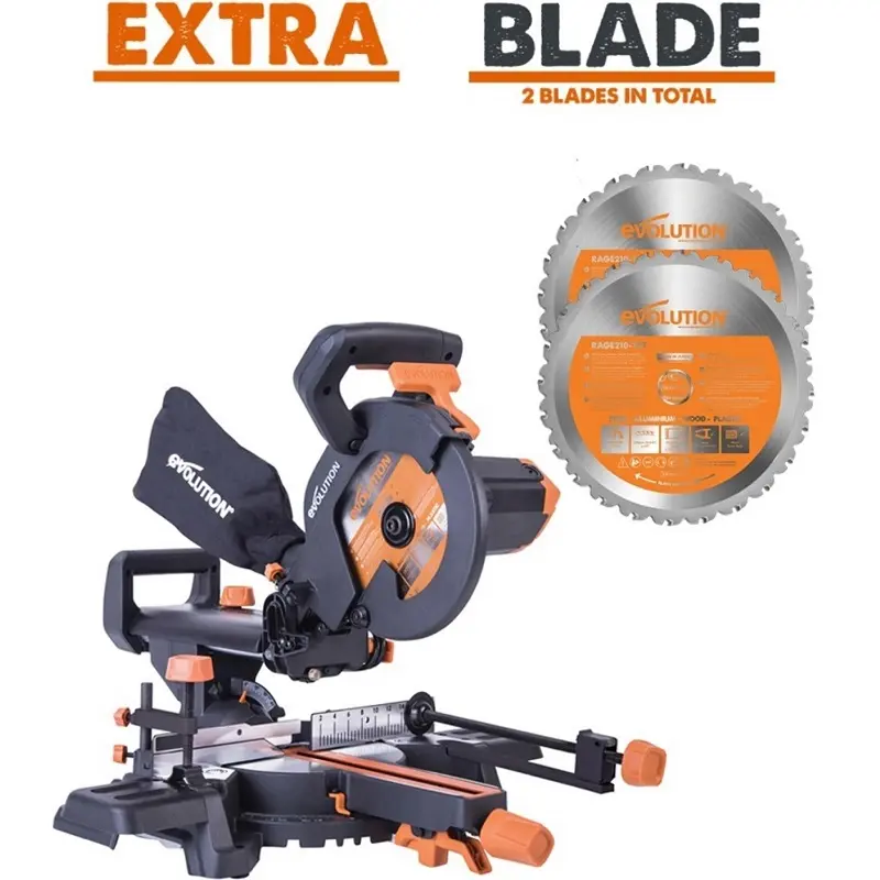 EVOLUTION POWER TOOLS - COMBO PACK R210SMS+ + MULTIPURPOSE BLADE