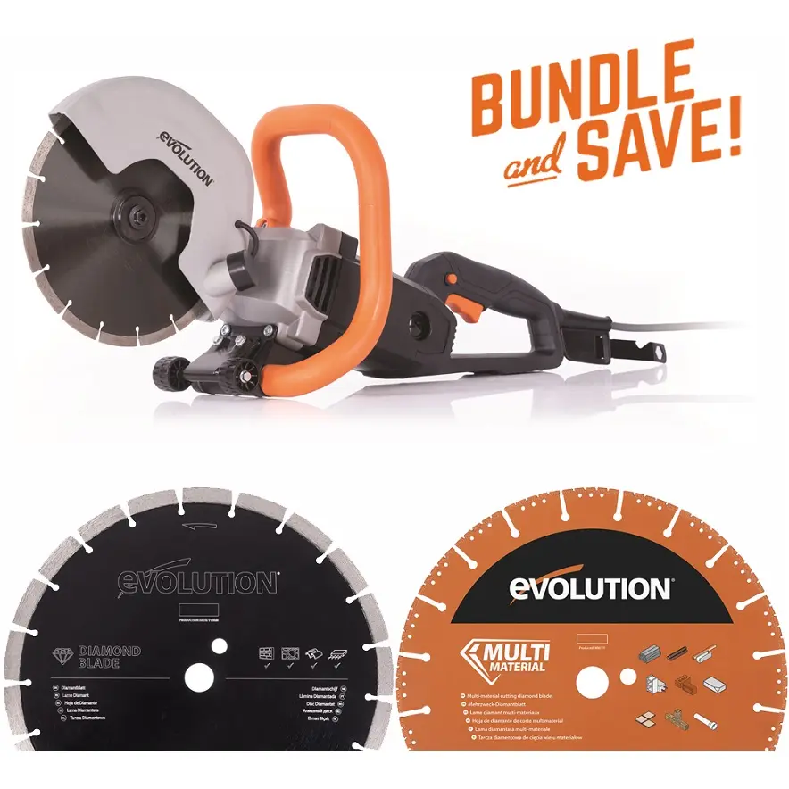 EVOLUTION POWER TOOLS - ENSEMBLE R230DCT + LAME MULTIFONCTIONNELLE
