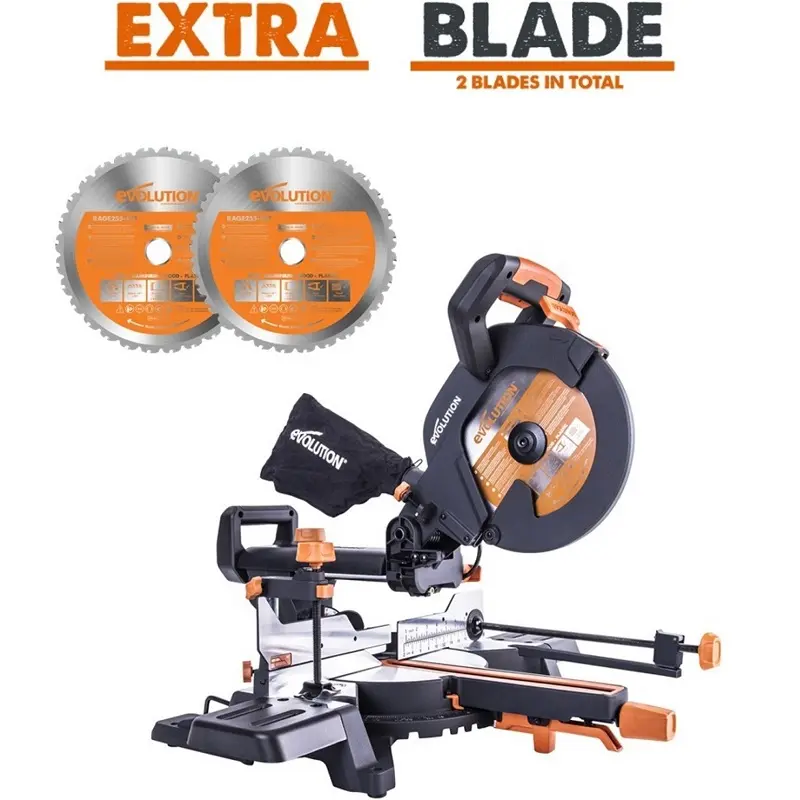 EVOLUTION POWER TOOLS - COMBOPACK R255SMS+ + ZAAGBLAD MULTIFUNCTIONEEL