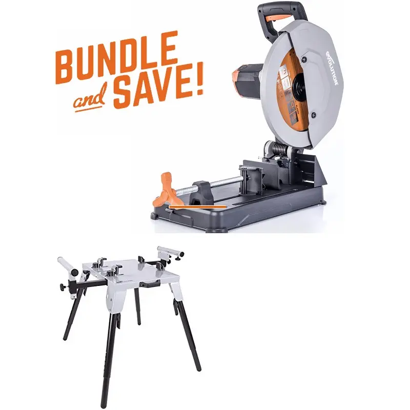 EVOLUTION POWER TOOLS - ENSEMBLE R355CPS + CHOPSTAND