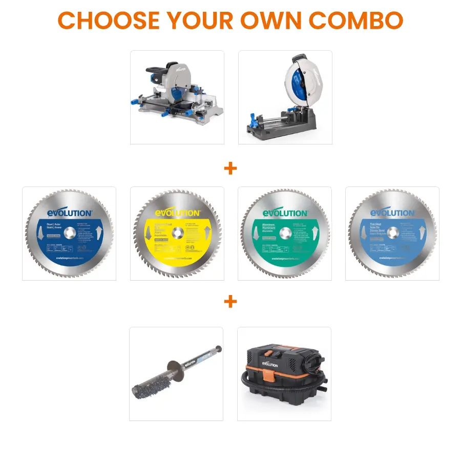 EVOLUTION POWER TOOLS - COMBO S355 + CYCLONE OF STOFZUIGER