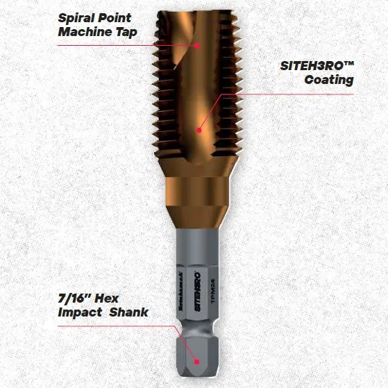 SITEH3RO M5 X 0.8 METRIC TAP